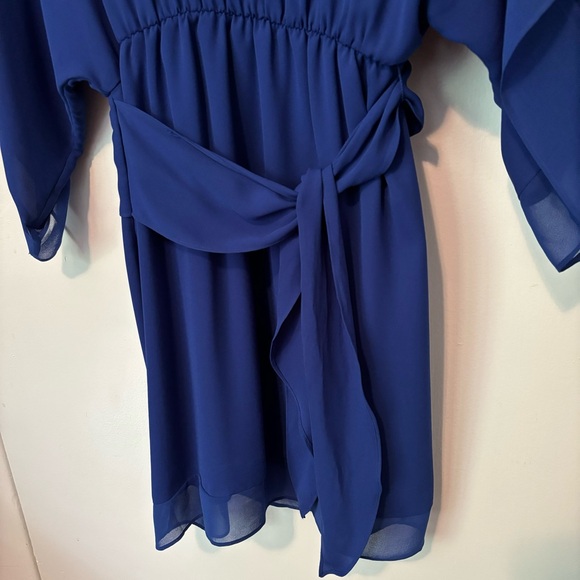 BCBG MaxAzria XS Blue Cocktail Drapy Flowy Dress - Picture 4 of 5